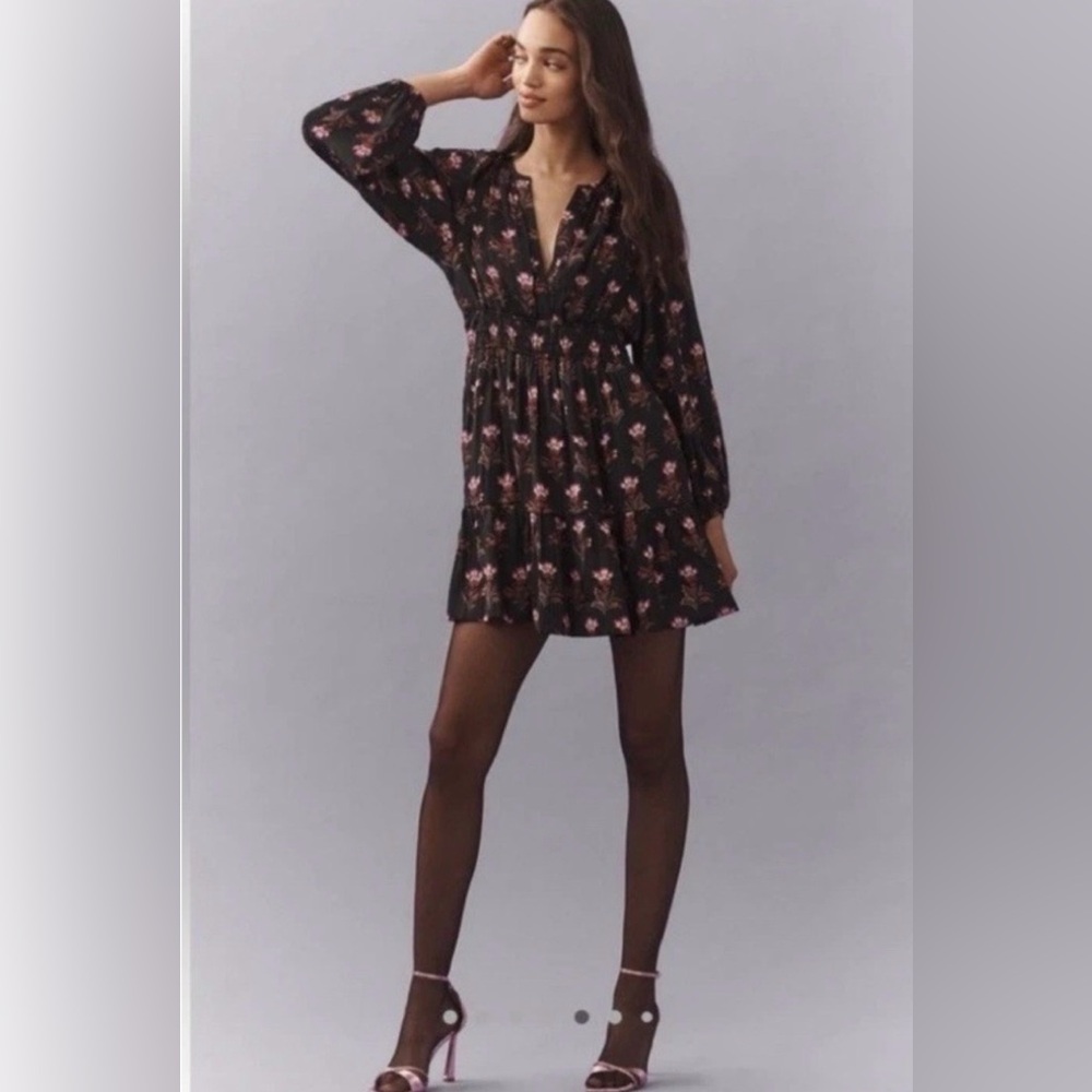 NEW Anthropologie Somerset  Floral Print Mini Dress
Sz MP. Org $148